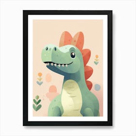 Colourful Dinosaur Amargasaurus Art Print