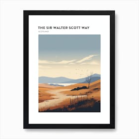 The Sir Walter Scott Way Scotland 1 Hiking Trail Landscape Poster Art Print