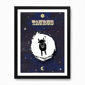 Zodiac Taurus Art Print