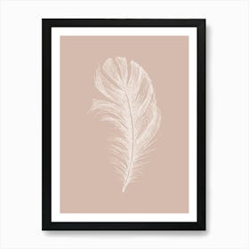 Pink Feather Print 3 Art Print