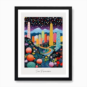 Poster Of San Francisco, Illustration In The Style Of Pop Art 3 Art Print