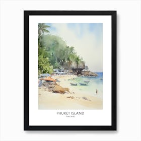 Phuket Island 3 Watercolour Travel Poster Póster