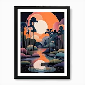 Tropical Abstract Minimalist 5 Art Print