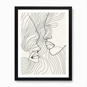 Minimalist Portrait Studies Woman Line 9 Art Print