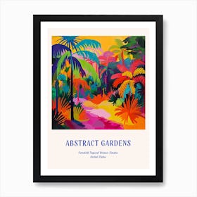 Colourful Gardens Fairchild Tropical Botanic Garden Usa 4 Blue Poster Art Print