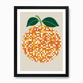 Orange Mosaic 43 Art Print