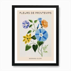 Spring Floral French Poster  Morning Glory 6 Art Print