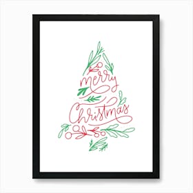 Living Room Cute Christmas Greetings 05 Art Print