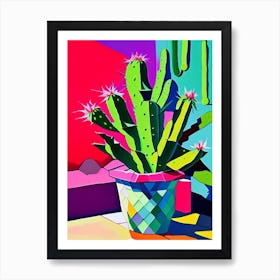 Christmas Cactus Modern Abstract Pop 1 Art Print