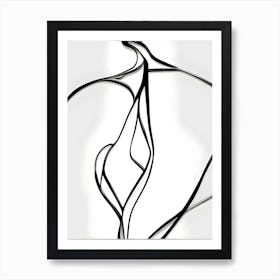 Abstract Black And White Painting Art Print