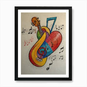 Heart Of Music 33 Art Print