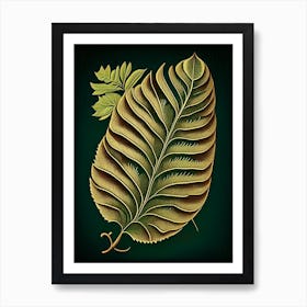Tamarind Leaf Vintage Botanical 4 Art Print