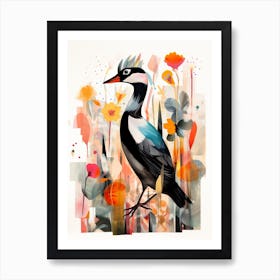 Bird Painting Collage Coot 4 Art Print