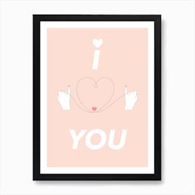 I LOVE YOU - MINIMAL LINE ART Art Print