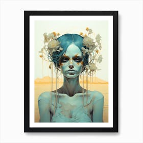 portrait of a woman illustration 3 Art Print