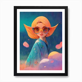 Anime Style Girl Art Print