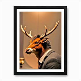 Deer Head 53 Art Print