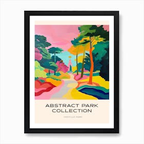 Abstract Park Collection Poster Montjuc Park Barcelona 1 Art Print