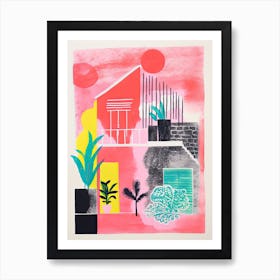 A House In Sydney, Abstract Risograph Style 2 Art Print