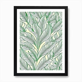 Banana Leaf William Morris Inspired Art Print