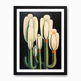 Modern Abstract Cactus Painting Woolly Torch Cactus Art Print