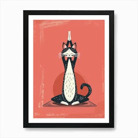 Yoga Cat 2 Art Print