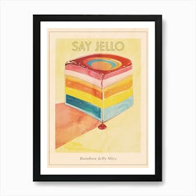 Rainbow Jelly Slice Vintage Advertisement Illustration 4 Poster Art Print