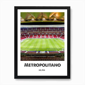 Metropolitano, Stadium, Football, Soccer, Art, Wall Print Art Print