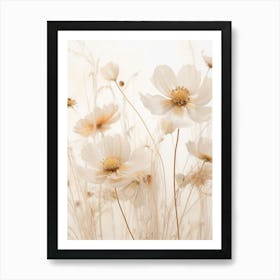 Boho Dried Flowers Cosmos 4 Art Print