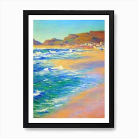 Amadores Beach Gran Canaria Spain Monet Style Art Print