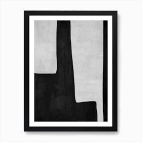 Abstract Min B And W A Art Print