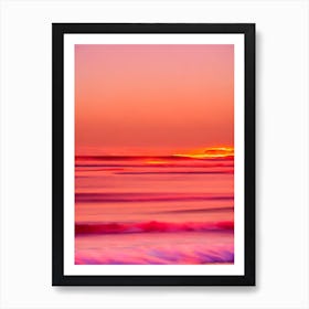 Coolangatta Beach, Australia Pink Beach Art Print