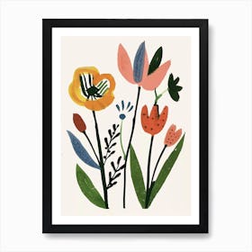 Painted Florals Tulip 2 Art Print