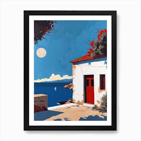 Heraklion Harmony: Minimalist Art, Greece Art Print