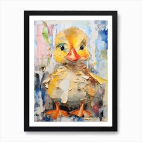 Fun Duckling Collage Mixed Media 4 Art Print