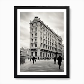 Trieste, Italy,  Black And White Analogue Photography  2 Art Print