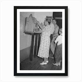 Untitled Photo, Possibly Related To People Watching Slot Machine Being Played, Pilottown, Louisiana By Russe Art Print