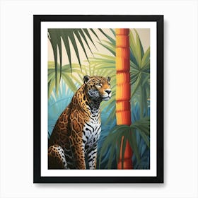 Jaguar 2 Tropical Animal Portrait Art Print