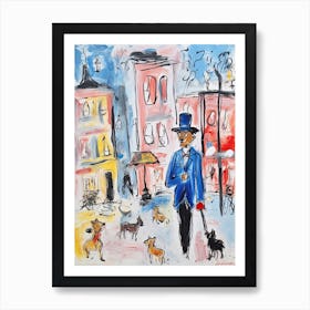 Warsaw, Dreamy Storybook Illustration 3 Art Print