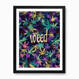 Electric Weed Vibes Art Print