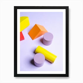 Colorful Toy Blocks Art Print