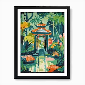 Ninna Ji Temple Gardens, Japan, Painting 5 Art Print