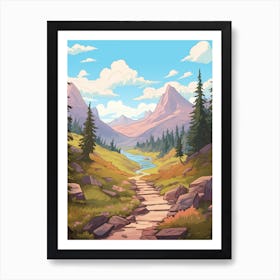 Chilkoot Trail Canada 3 Hike Illustration Art Print