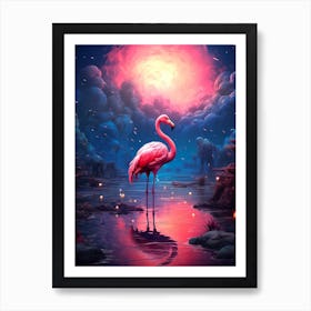 Pink Flamingo 1 Art Print