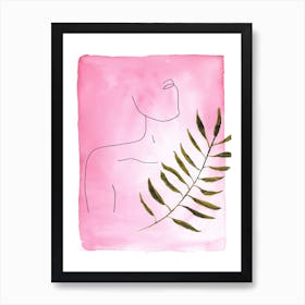 Abstract Pink Portrait Art Print