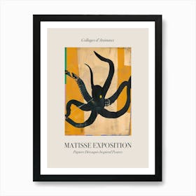 Octopus 4 Matisse Inspired Exposition Animals Poster Art Print