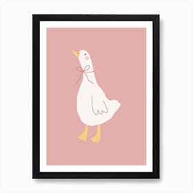 Dusky Pink Goose Art Print
