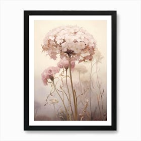 Floral Illustration Queen Annes Lace 3 Art Print