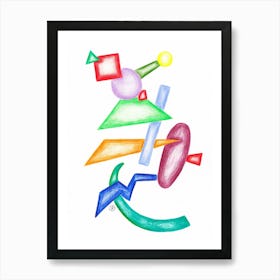 Figures abstract Art Print