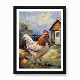 Rooster In The Garden Art Print